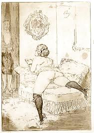 Erotischen Zeichnungen Aus Der Vergangenheit (vintage) -l1390- #11176998