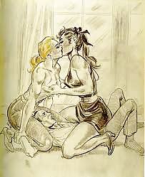 Erotischen Zeichnungen Aus Der Vergangenheit (vintage) -l1390- #11177010