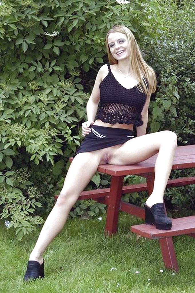 Upskirts on a bench - N. C.  #10343870