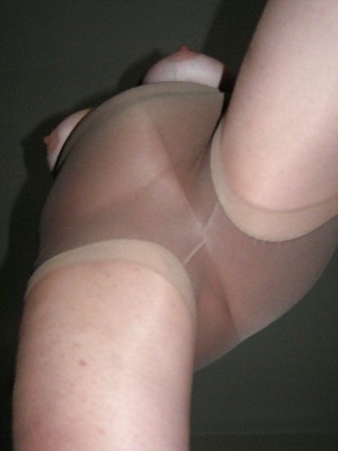 Mature Plumper in Girdle-At-The-Top Pantyhose #11997192