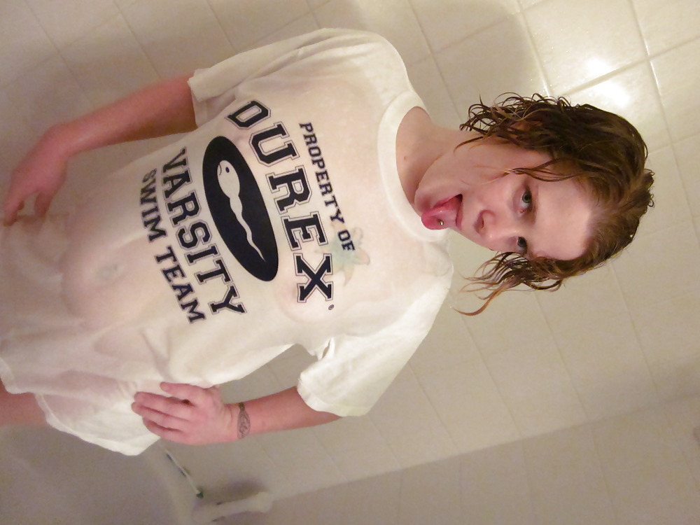 Baby's wet t-shirt contest in the shower pt. 2