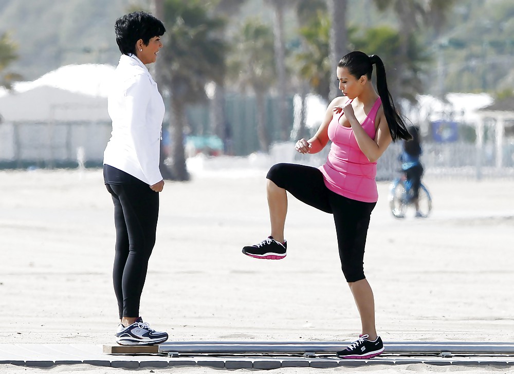 Kim Kardashian Skechers Commercial Set in Santa Monica #3480587