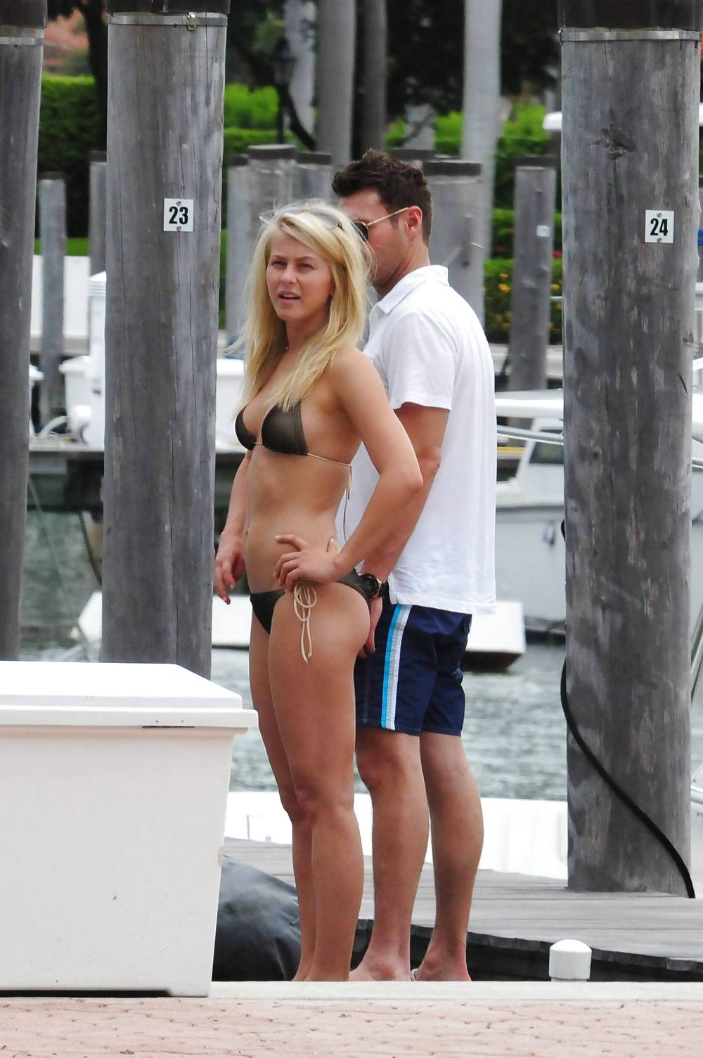 Julianne Hough carrying a bikini in Miami