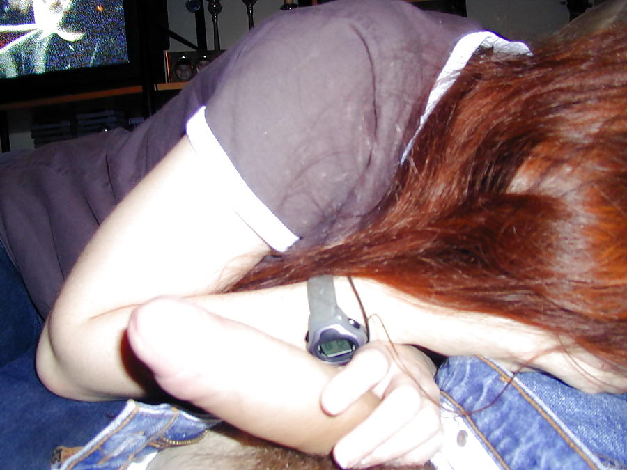 Sweet young redhead blows her BF #22018580
