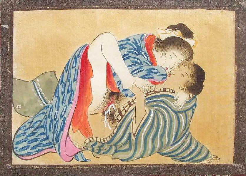 Japanese Shunga Art 9 - Paintings on Silk #6494158