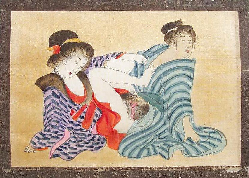 Japanese Shunga Art 9 - Paintings on Silk #6494164