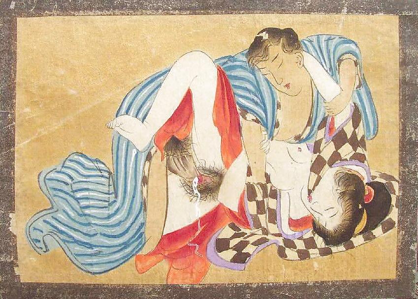 Japanese Shunga Art 9 - Paintings on Silk #6494197