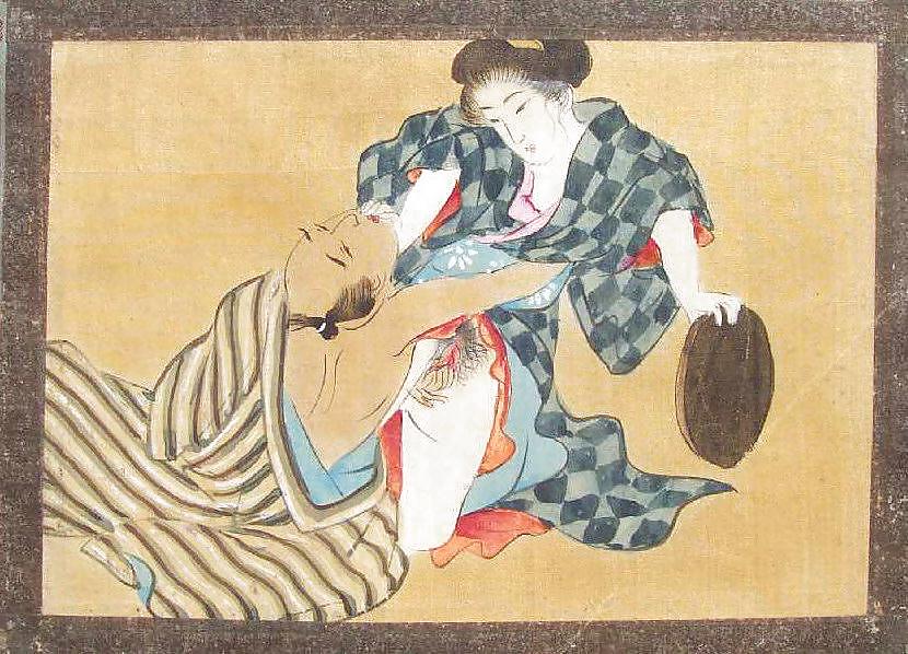 Japanese Shunga Art 9 - Paintings on Silk #6494202