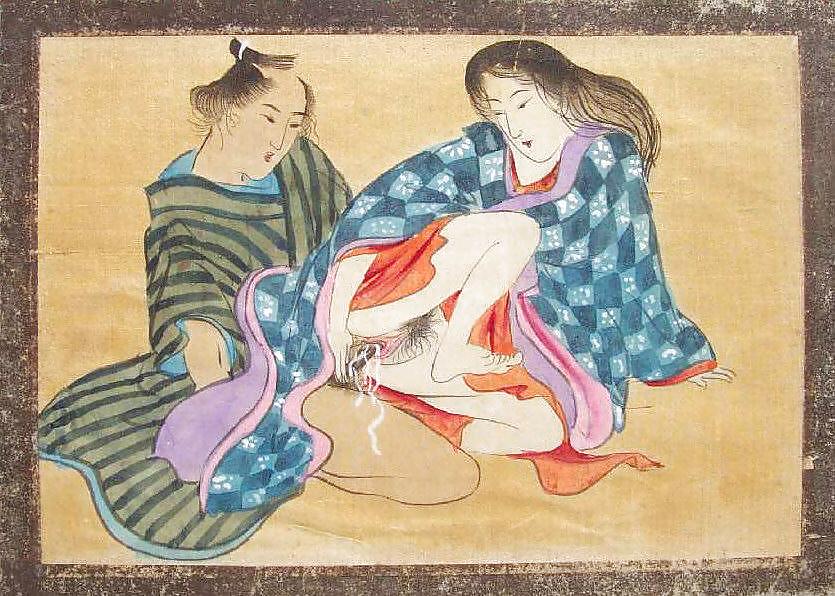 Japanese Shunga Art 9 - Paintings on Silk #6494211