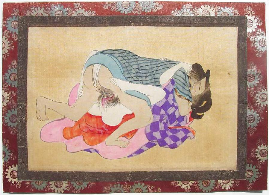 Japanese Shunga Art 9 - Paintings on Silk #6494222