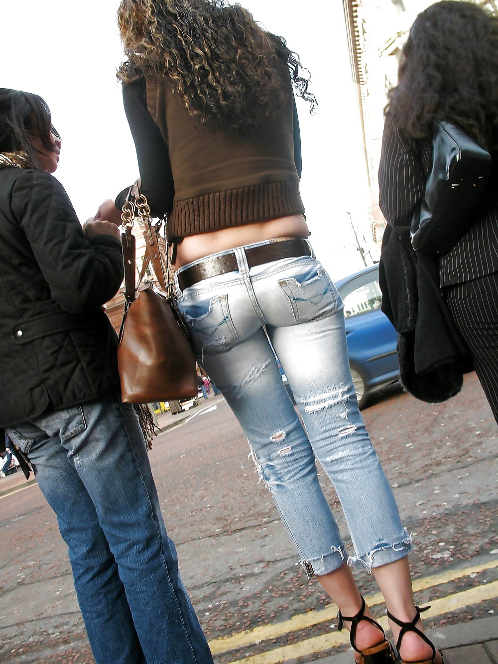 Butts & Ass in blue jeans looking tight #5921828
