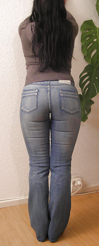 Butts & Ass in blue jeans looking tight #5921855