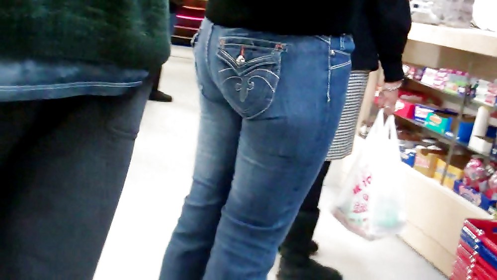 Butts & Ass in blue jeans looking tight #5922116