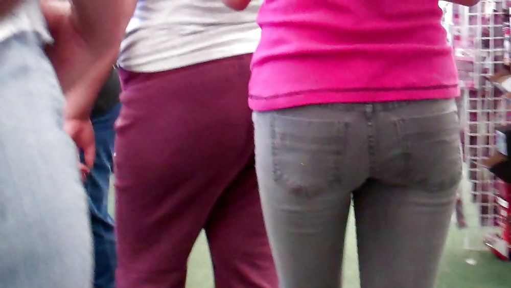 Butts & Ass in blue jeans looking tight #5922152