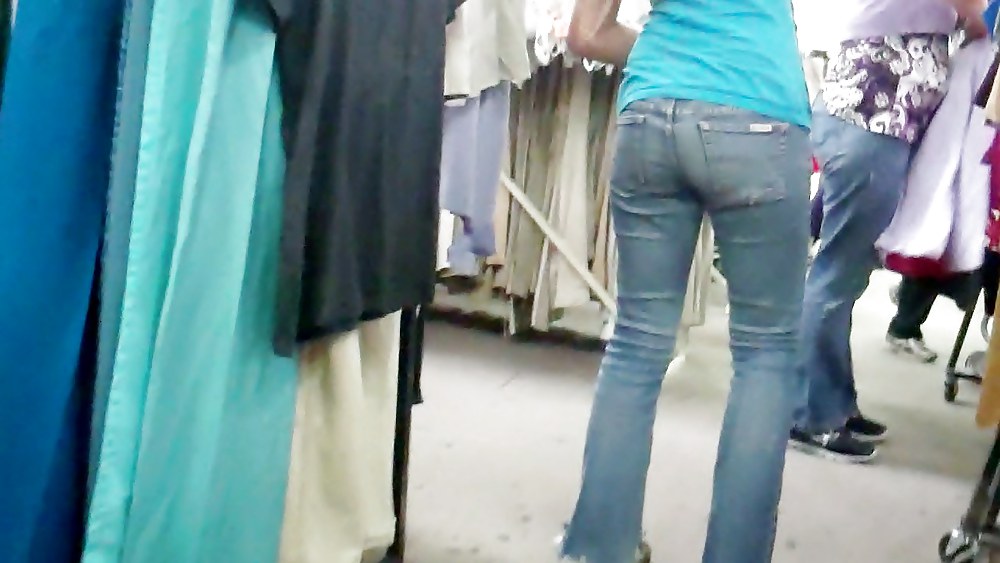 Butts & Ass in blue jeans looking tight #5922211