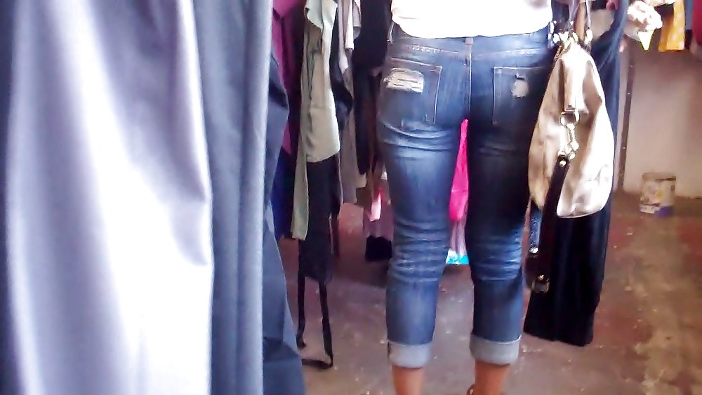 Butts & Ass in blue jeans looking tight #5922233