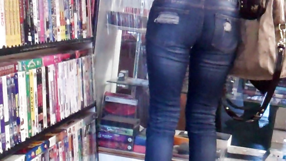 Butts & Ass in blue jeans looking tight #5922251