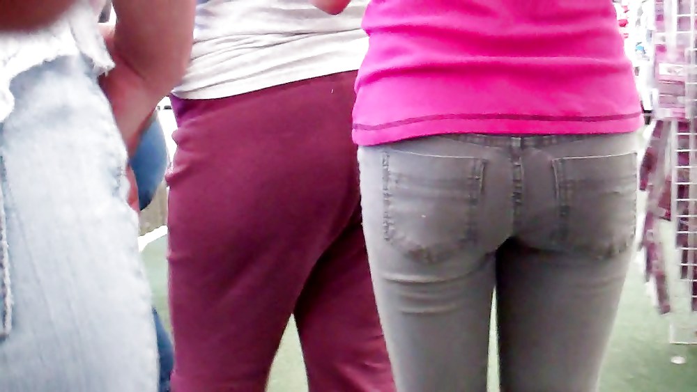 Butts & Ass in blue jeans looking tight #5922287