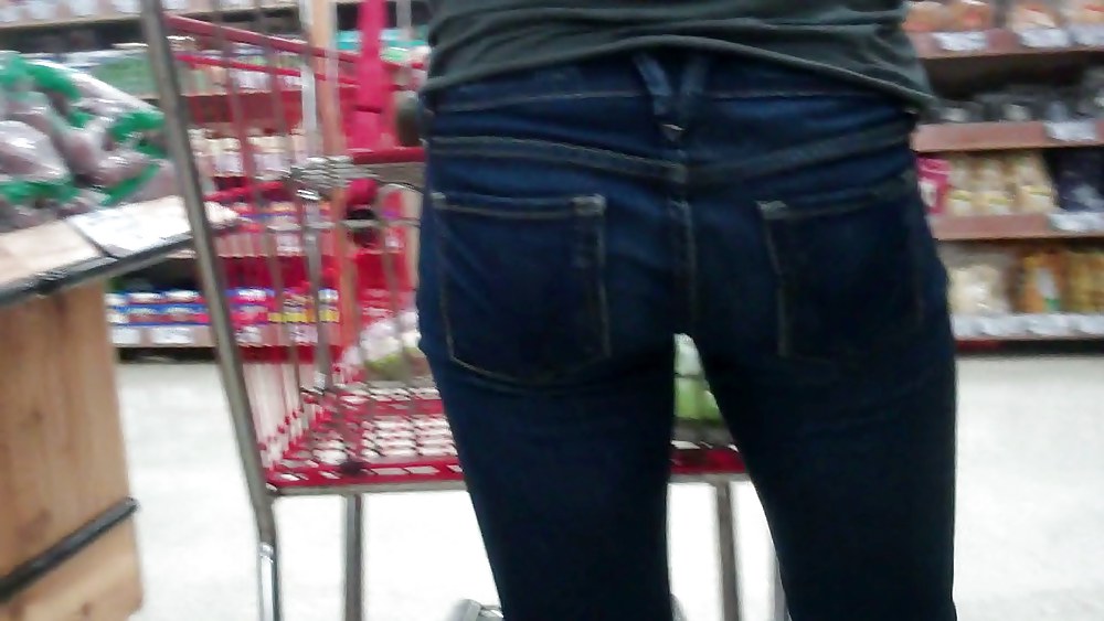 Butts & Ass in blue jeans looking tight #5922325