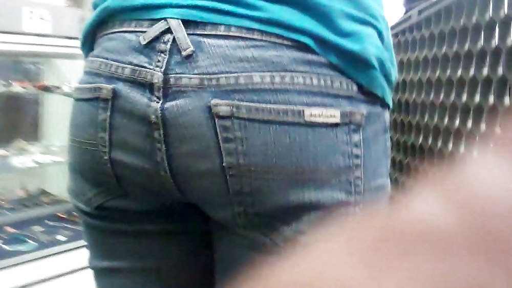 Butts & Ass in blue jeans looking tight #5922396