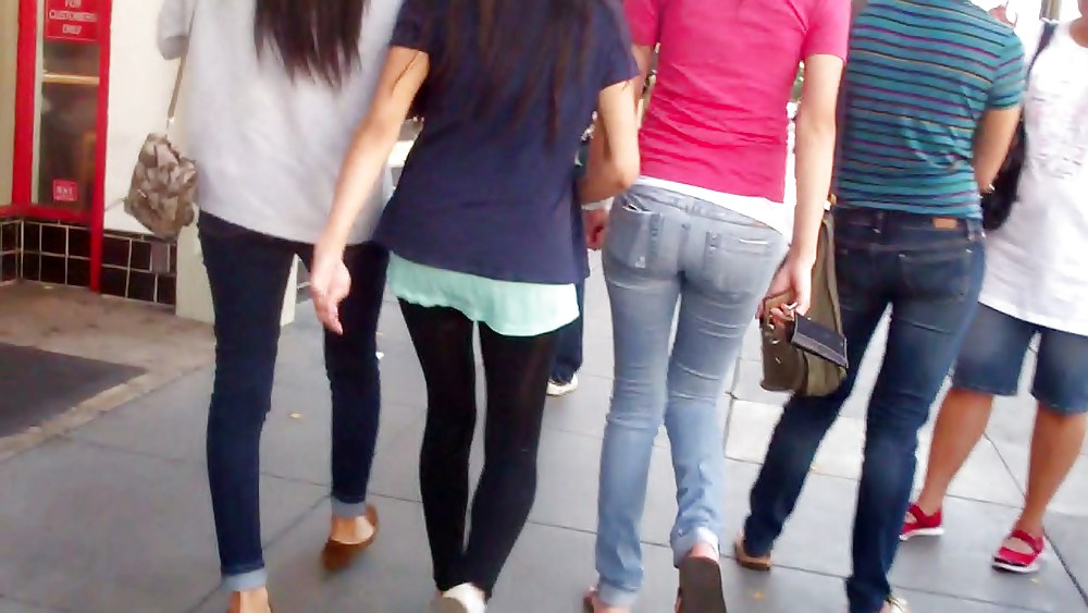 Butts & Ass in blue jeans looking tight #5922438