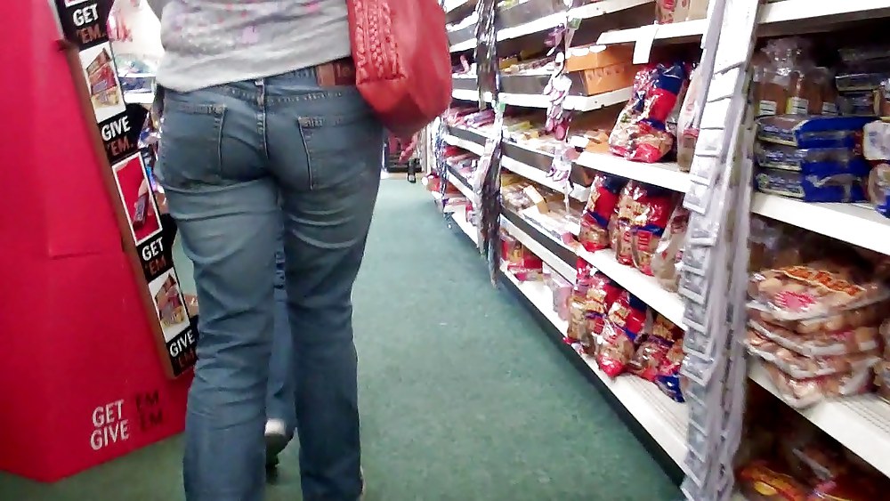 Butts & Ass in blue jeans looking tight #5922500