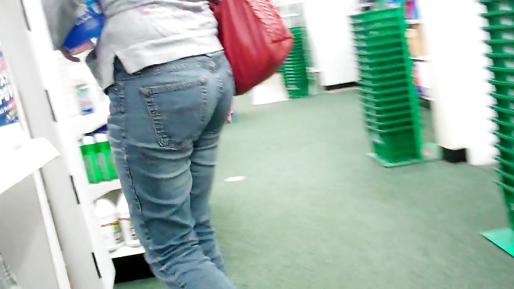 Butts & Ass in blue jeans looking tight #5922511