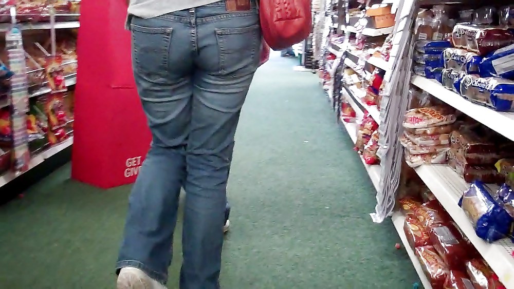 Butts & Ass in blue jeans looking tight #5922524
