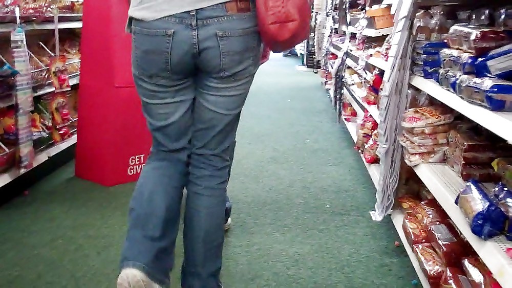 Butts & Ass in blue jeans looking tight #5922544