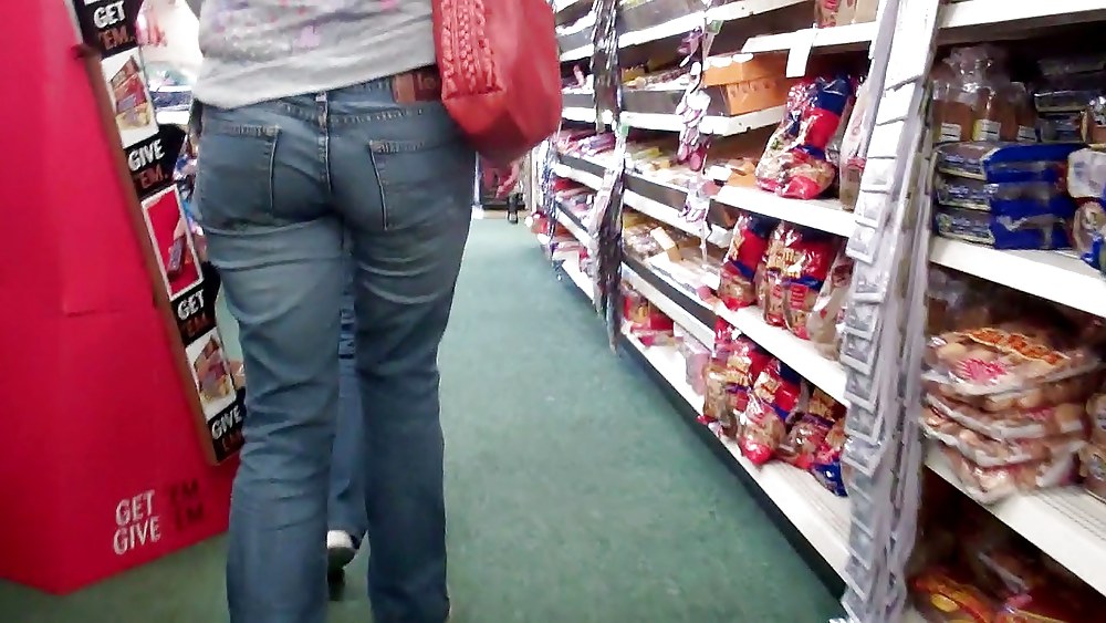 Butts & Ass in blue jeans looking tight #5922664