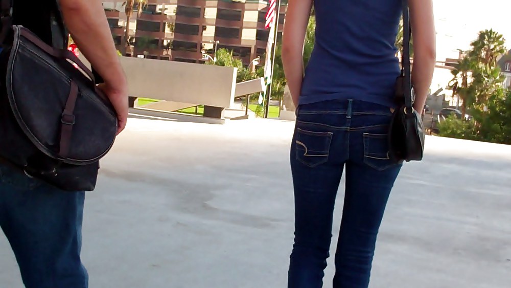 Butts & Ass in blue jeans looking tight #5922705