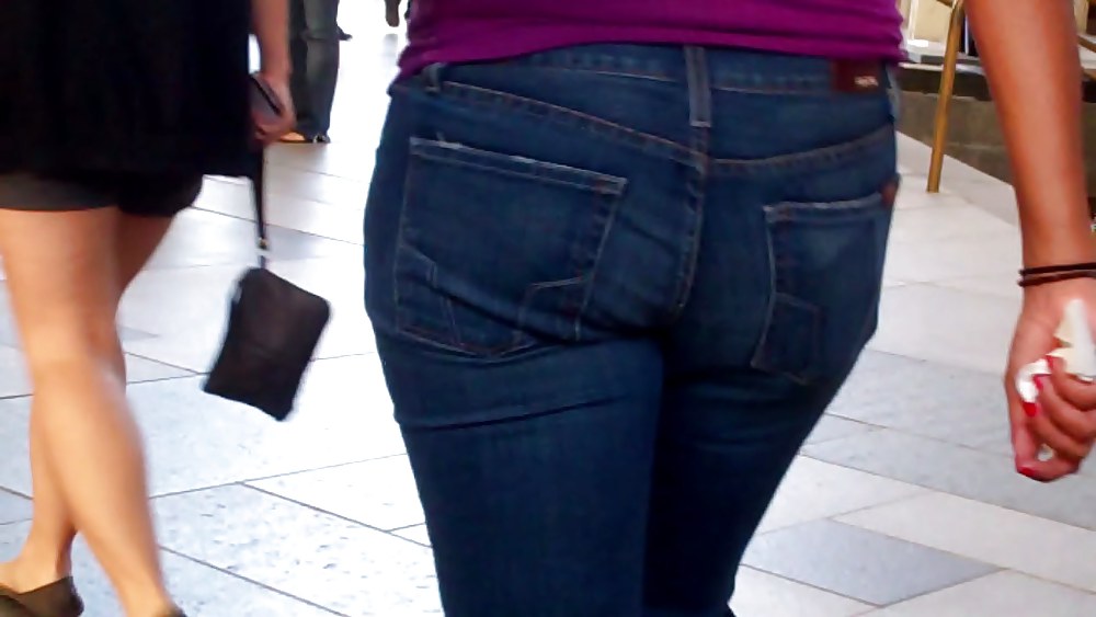 Butts & Ass in blue jeans looking tight #5922721