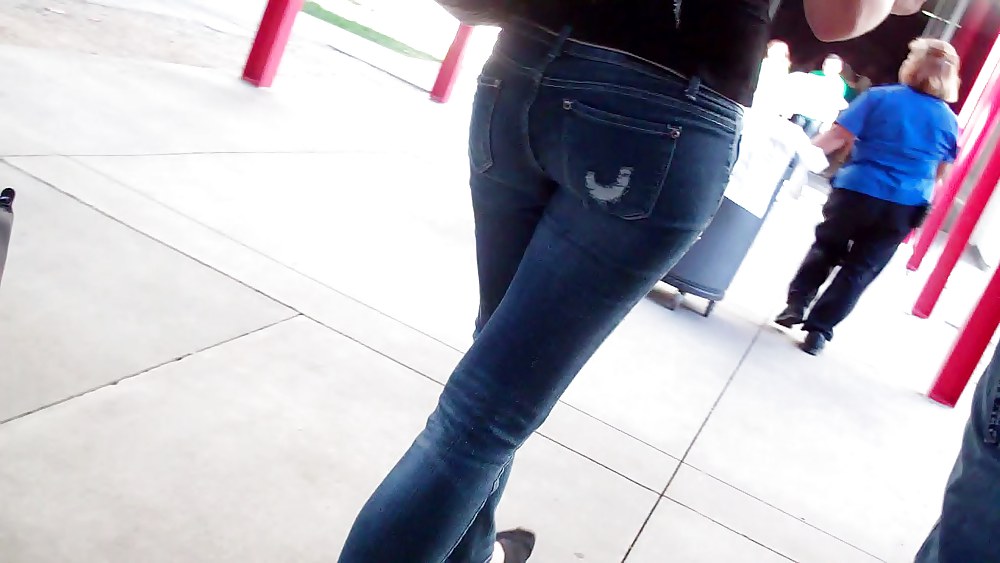 Butts & Ass in blue jeans looking tight #5922740