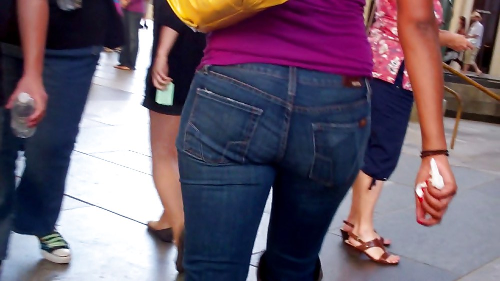Butts & Ass in blue jeans looking tight #5922744