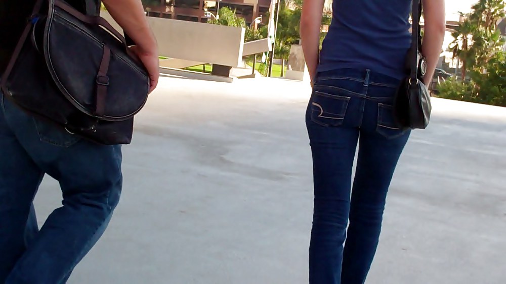 Butts & Ass in blue jeans looking tight #5922776