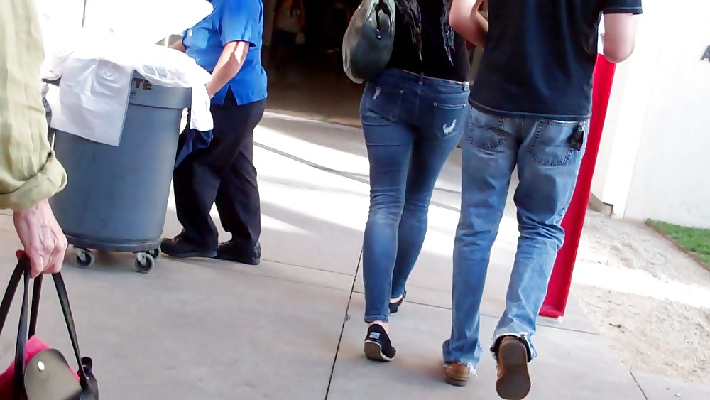Butts & Ass in blue jeans looking tight #5922782