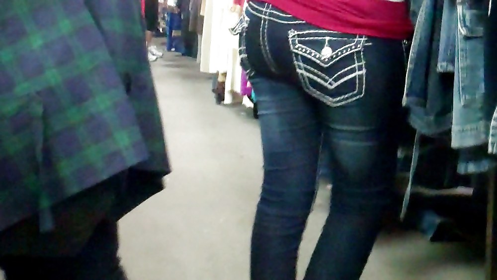 Butts & Ass in blue jeans looking tight #5922862