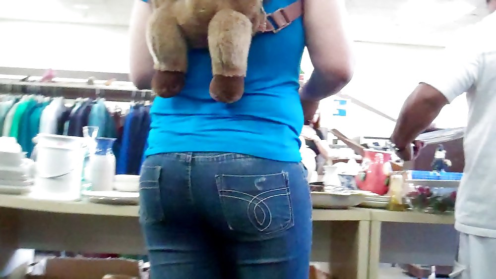 Butts & Ass in blue jeans looking tight #5922956