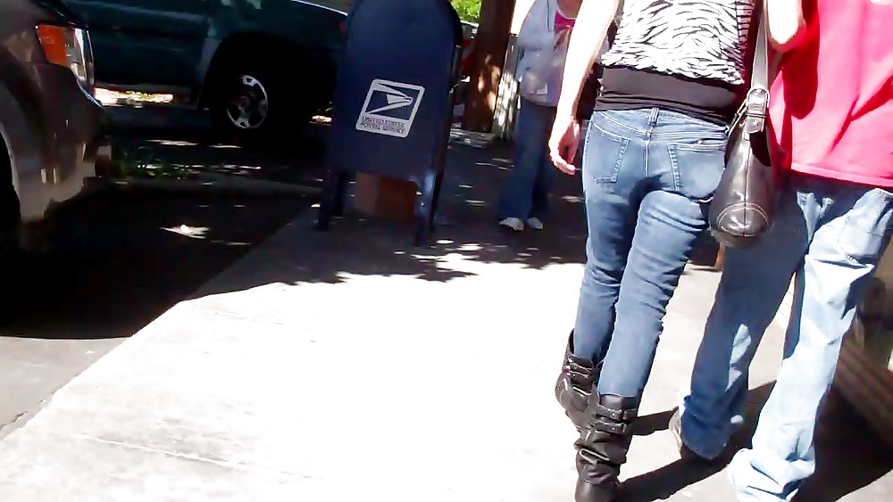 Butts & Ass in blue jeans looking tight #5923051