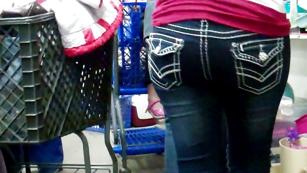 Butts & Ass in blue jeans looking tight #5923058