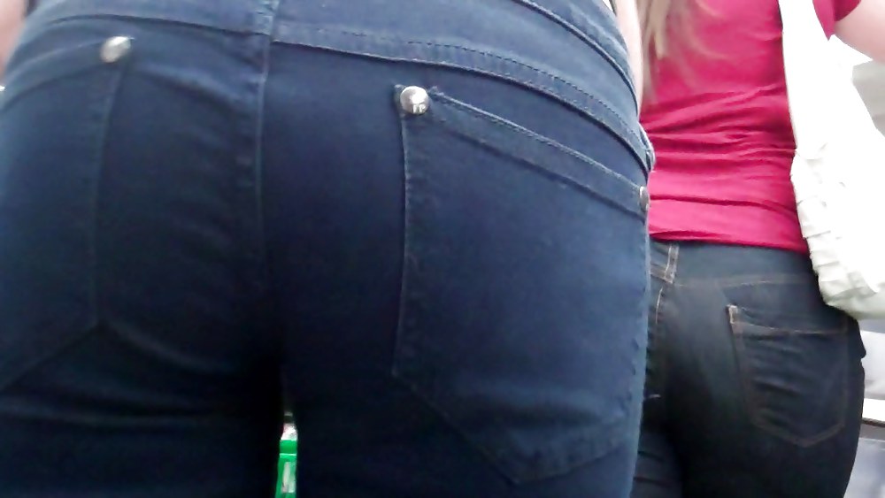 Butts & Ass in blue jeans looking tight #5923063