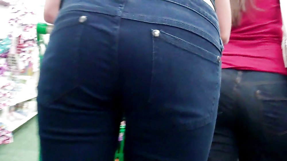 Butts & Ass in blue jeans looking tight #5923069