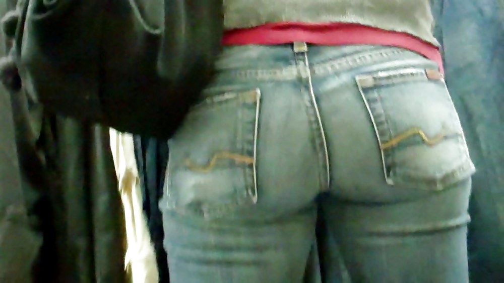 Butts & Ass in blue jeans looking tight #5923097