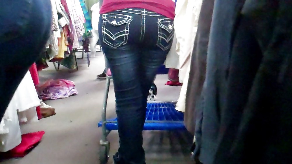 Butts & Ass in blue jeans looking tight #5923114