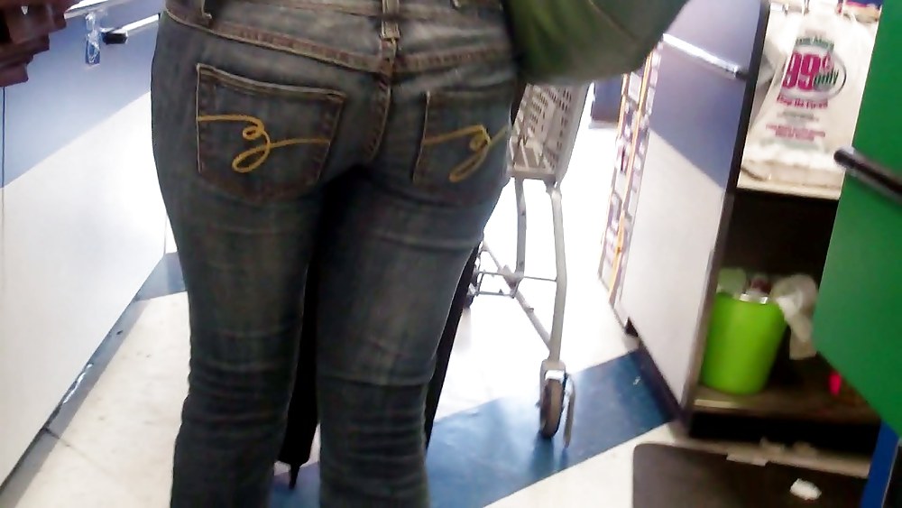Butts & Ass in blue jeans looking tight #5923151