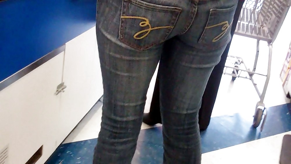 Butts & Ass in blue jeans looking tight #5923185