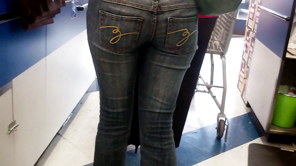 Butts & Ass in blue jeans looking tight #5923190