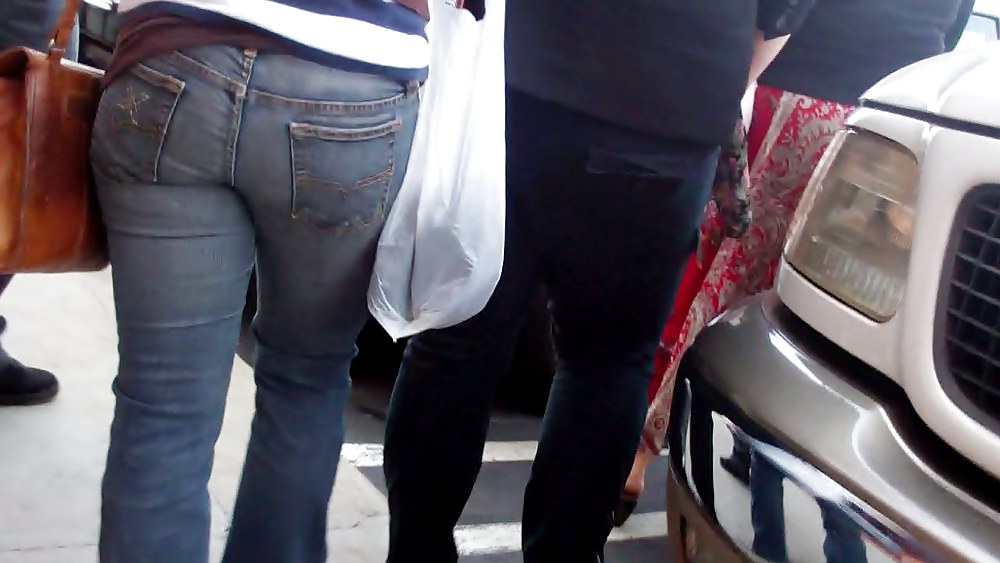 Butts & Ass in blue jeans looking tight #5923247
