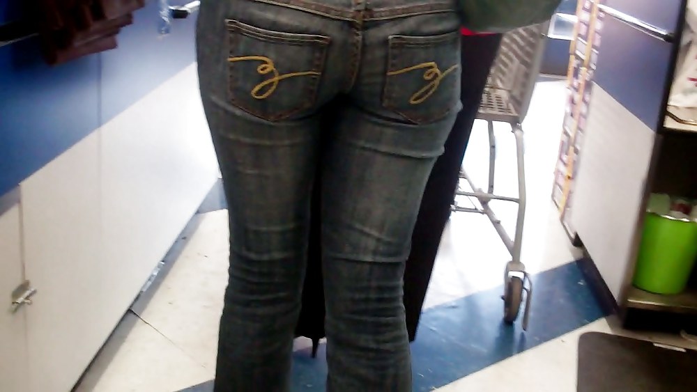 Butts & Ass in blue jeans looking tight #5923266