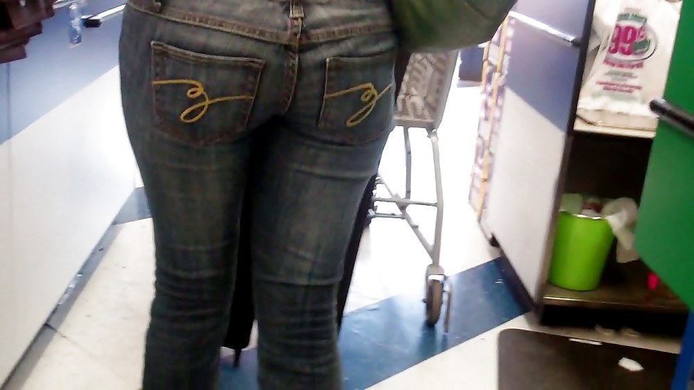 Butts & Ass in blue jeans looking tight #5923320